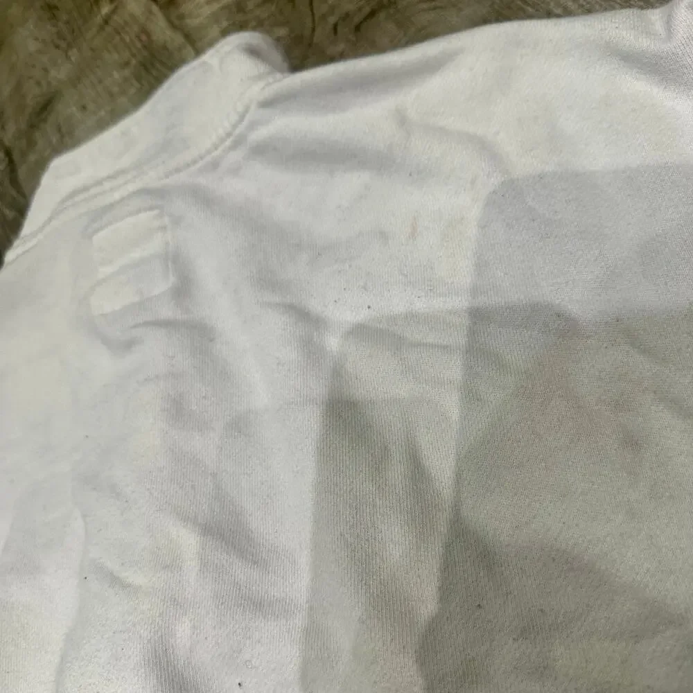 Aerie‎ White Cropped Fleece Pullover Henley Sweatshirt Small - Picture 7 of 7